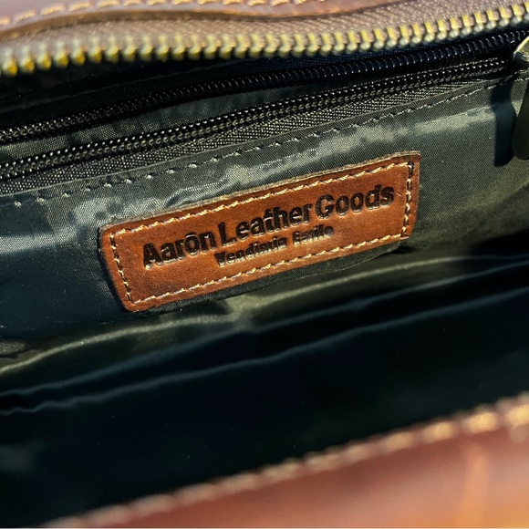 Aaron Leather Goods Leather Travel Toiletry Bag, Walnut Brown - NEW - Picture 7 of 10